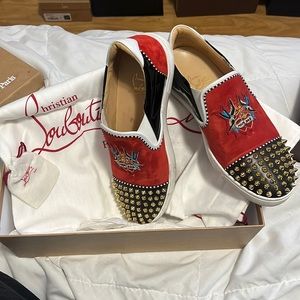 Christian louboutin studded loafer